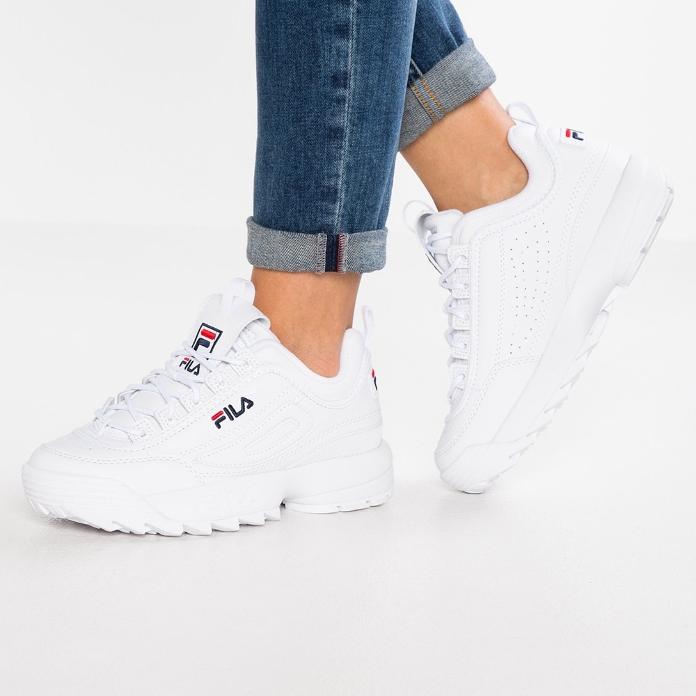 Fila Disruptors 2 White Platform Sneakers